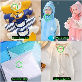 Roellgs 360 Sets T5 Snap Plastic Buttons with Snap Pliers Set for Sewing Clothes, Bibs, Raincoats, DIY Craft Tools(Pink Pliers)