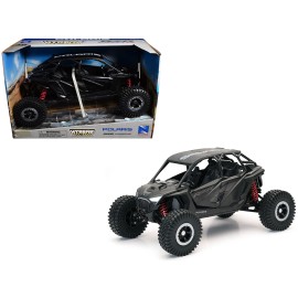 DCD Polaris RZR Pro R 1/18 Diecast Model Xtreme Off-Road Series for UTV Stealth Black 4x4 4 Stroke 600cc Engine by New Ray