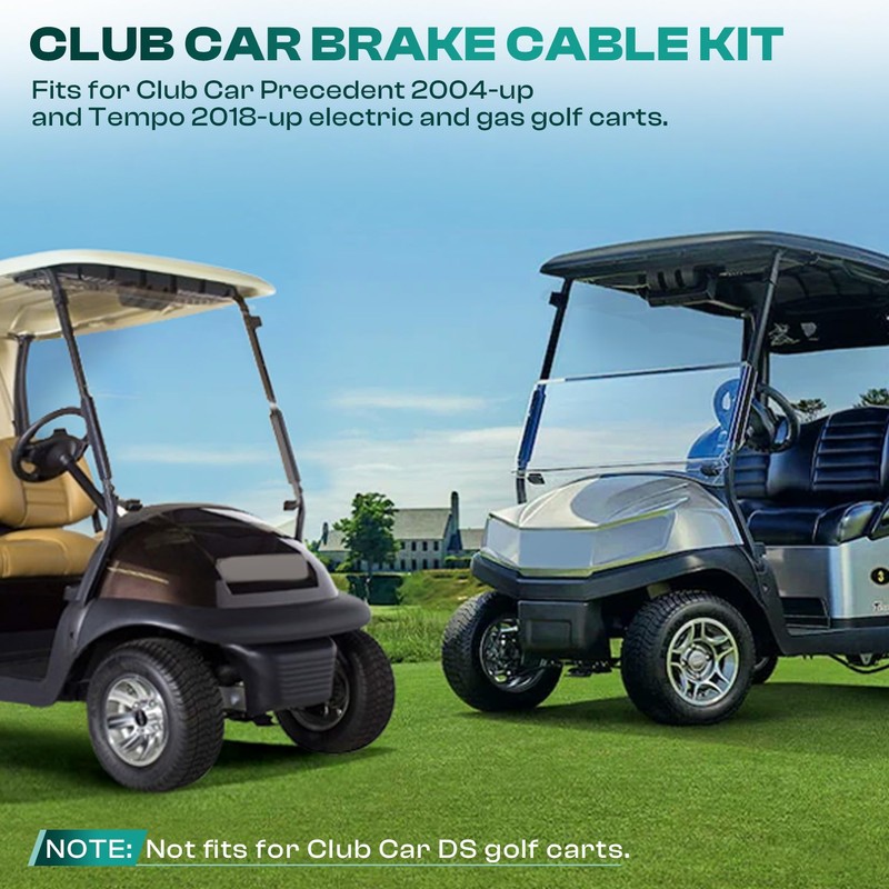 Drive-up Club Car Precedent Brake Cable, 2 PCS Golf Cart