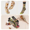 KALIONE 6 Pairs Summer See-Through Socks Vintage Transparent Flower Ankle