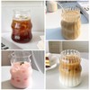 GUOJOZO 2 Pcs Ribbed Glass Cups 18 Oz Vintage Drinking