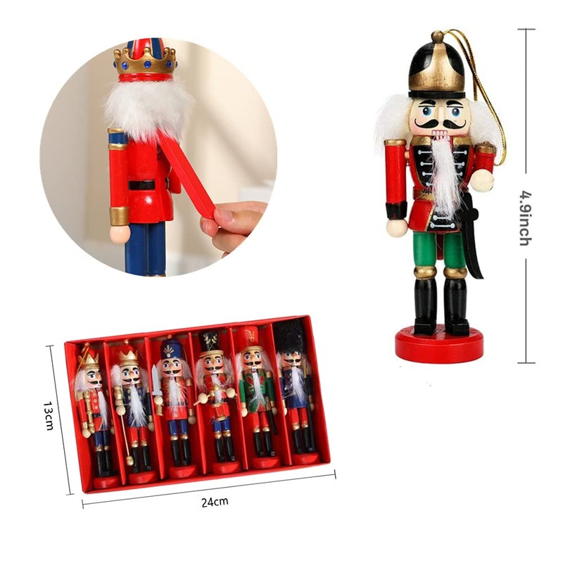 Nutcracker Soldier Figures 13 cm Christmas Nutcracker Ornament Christmas Tree