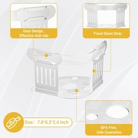 Bed Sheet Straps, Lock Sheet Holder Hold Sheets Tight Heavy Bed Sheet Holder Corner, Bed Loader Holder Straps with Bed Sheet Climb Strips No Loose Sheets, Fit Entire Mattress Size