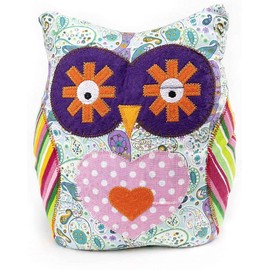Door Draft Stop-Cute Green Owl Weighted Door Stopper for Home and Office Decoration