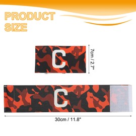 sourcing map Soccer Captain Armband, Nylon Captain Arm Bands for Soccer Elastic Captain C Arm Band Sports Captain Armbands for Football Team Training Youth & Adult Orange, Pack of 1