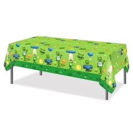 BHNACIER 2 Pcs Alien Party Tablecloth Green Alien Table Covers Aliens Tablecloths Space UFO Themed Party Supplies Space UFO Plastic Rectangular Tablecloth for Aliens Theme Birthday Partys Decorations