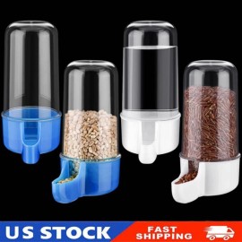 4x Automatic Bird Feeder Cage Water Dispenser Bird Hamster Drinker Feeder Bottle