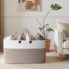 OIAHOMY 95L Large Blanket Basket, 24”x16”x15” Rectangle Woven Baskets For