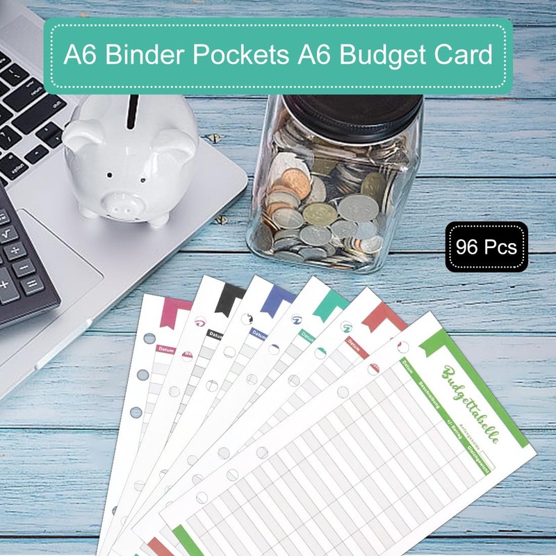 TANCUDER 96 Sheets Budget Sheets, Refill Paper A6, Budget Planner