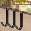 PHITUODA 6 Pack Over The Cabinet Door Hooks Black Towel