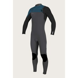 O'neill Youth Hyperfreak 4/3+mm Chest Zip Full Wetsuit - Gunmetal/Black/Ultra Blue | 8