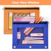 Sooez Pencil Pouch for 3 Ring Binder, 2 Pack Binder