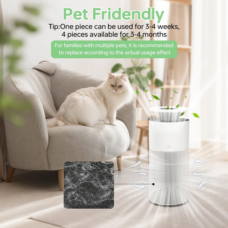 Myareds Pre-Filter Replacement Compatible with Dhyala KJ02 Pet Air Purifier