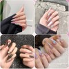 JANLOFO Nail Tips, Clear, False Nails, 500 Pieces, Long Nail