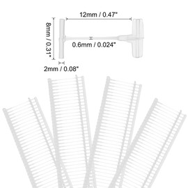 uxcell 1000pcs Standard Tagging Gun Fasteners 12mm Tagging Barbs Pins PP Plastic Tag for Price Tagging Gun, Clothing Tags Gun Attachments for Clothes Bag Fabric, White