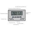 Indoor Cigar Hygrometer Thermometer DualDisplay Humidity Temperature Meter Device Tool(Silver