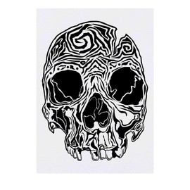 'Skull' Temporary Tattoo - Water Resistant, Skin-Safe, Non-Toxic Transfer (TO00019048)