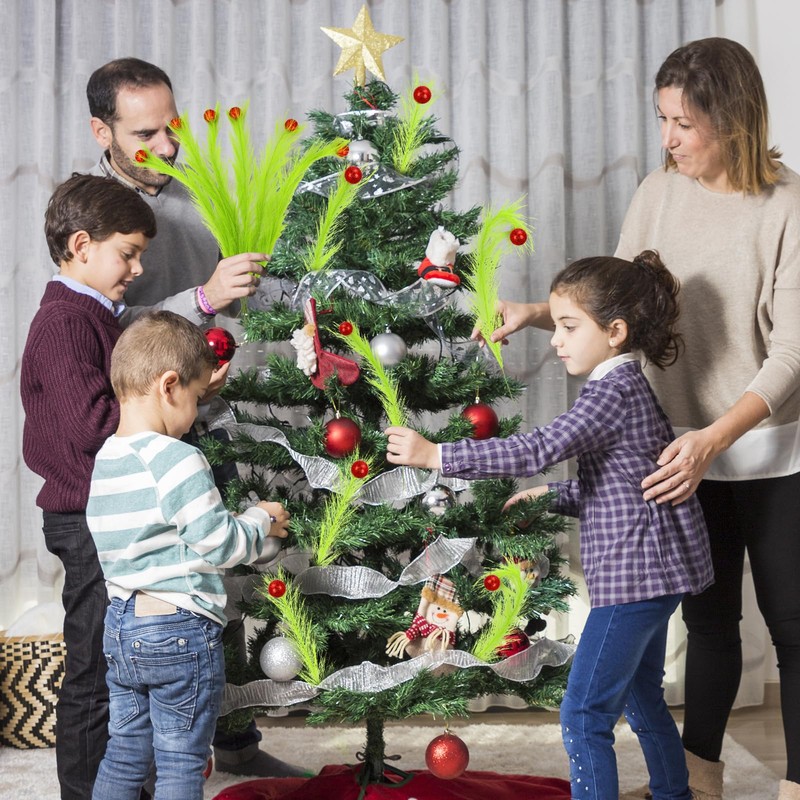 12 Pcs Christmas Tree Topper, 17'' Green Christmas Tree Picks