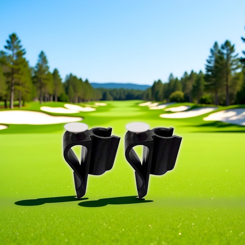Rosojodg 2Pcs Black Golf Putter Clip on Putter Clamp Holder,Convenient