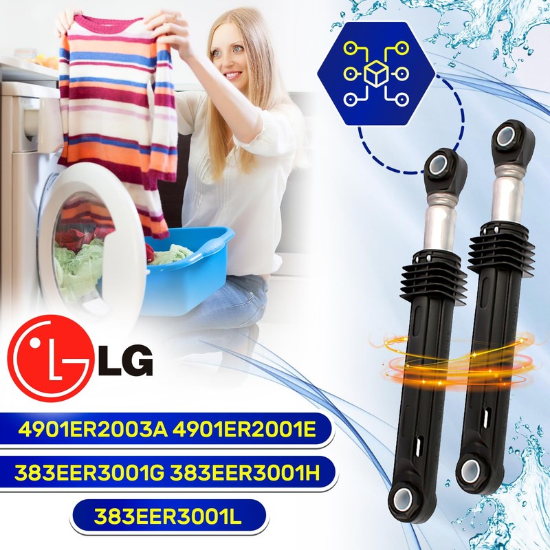 2 Pieces Shock Absorber for Washing Machine 100N 4901ER2003A for