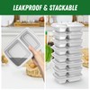 50 Pack (100-Piece) 28 oz Meal Prep Containers Reusable with