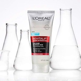 LOral Paris LOreal Paris Revitalift 3.5 Pure Glycolic Acid Cleansing Gel wth Salicylic Acid, Resurface for Smoother Brighter Skin, 6.7 fl oz          