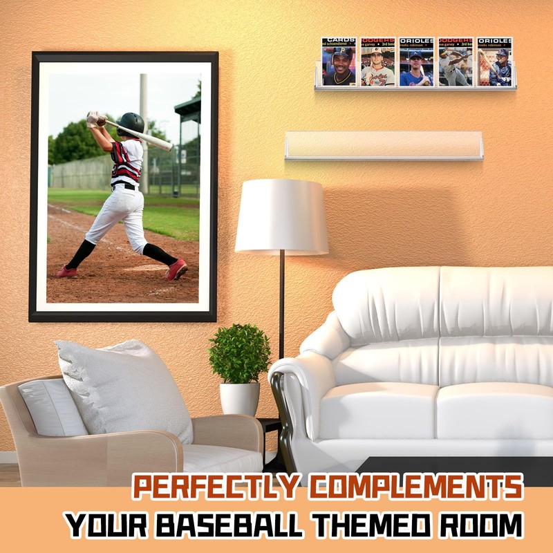 4 Pcs Sports Baseball Card Display Shelf Wall Mount, Each