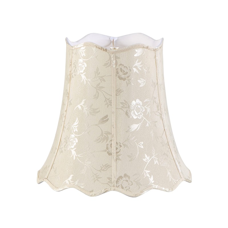Aspen Creative 34067, Handsewn Pagoda Ivory Spider Shade, Jacquard Textured