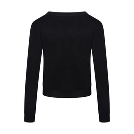 Ro Rox Death Moth Cardigan Gothic Omen Embroidery Knitted Long Sleeve, Black, S