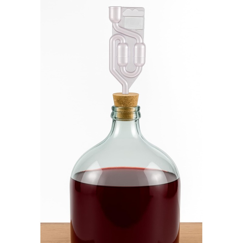 BORED CORK BUNG 64/54mm + AIRLOCK - Bubbler, Bung with