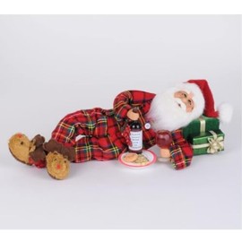 Karen Didion Originals Lying Wine Midnight Snack Santa Figurine, 14 Inches