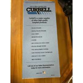 Curbell Gen II Pillow Speaker / model 309SE-003 New In box