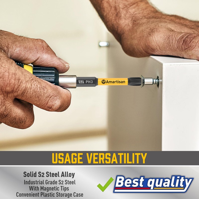 Amartisan 24-piece Screwdriver Bit Set | Magnetic Slotted Phillips driver