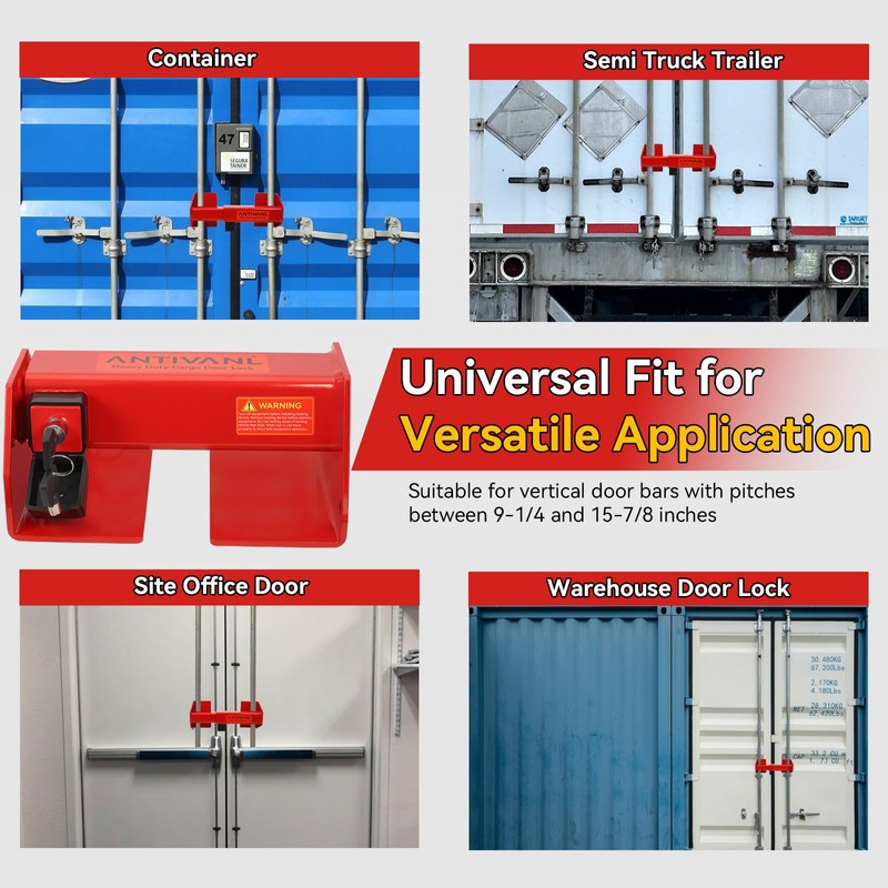 Antivanl Shipping Container Locks Heavy Duty, Maximum Security Trailer Door