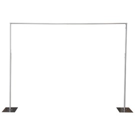 WUPYI Professional Backdrop Stand Pipe Kit,10'x 10' Heavy Duty Adjustable Height Background Support System Curtain Frame Telescopic with Steel Base for Wedding Party Photography Show Display,Gold