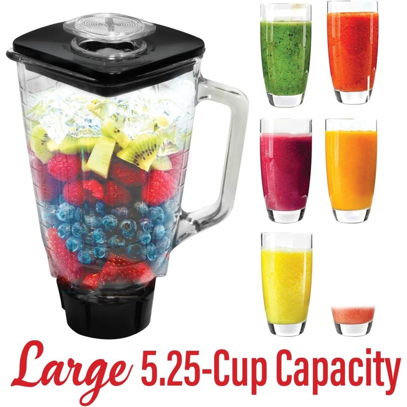 Brentwood P-OST722 Replacement Glass Jar Set, Oster Blender Compatible, 0.33