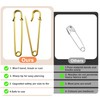Extra Large Safety Pins, 10 PCS Heavy Duty Big Safty