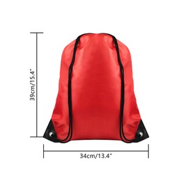 TUPARKA 22 Pack Drawstring Bags String Backpack Bulk Tote Sack Cinch Bag Sport Bags for Gym Traveling (Red)