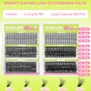 Lash Clusters Kit with Spikes Lashes Clusters Wispy 60D+80D+100D+200D Manga