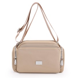 Bolso Crossbody Mujer, Bolsos Bandolera con Múltiples Bolsillo de Cierre - Bolsa de Hombro Gran Capacidad Viaje Bolsa Cruzado Impermeable Mensajero Bolsas Cruzadas Nailon Ligero Correa Ajustable