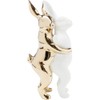 Kare Hugging Rabbits Design Decorative Figurine, White / Gold, Decorative