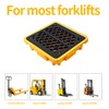 Cjgyz Spill Containment Pallet 26.4"x26.4"x6" - Anti-Slip Leakproof Detachable Plastic