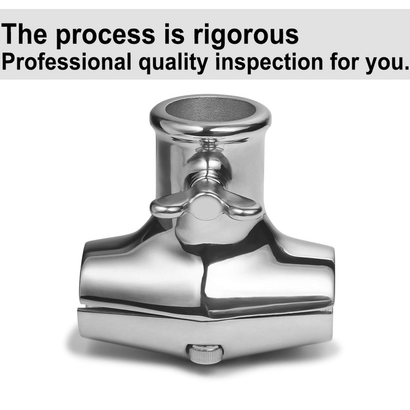 ZOMCHAIN Flag Pole Holder, Rail Mount, Marine Grade 316 Stainless