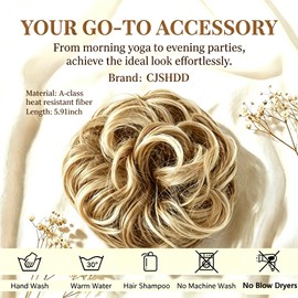 Messy Bun Scrunchie, Curly Synthetic Hair Bun Ponytail Extensions