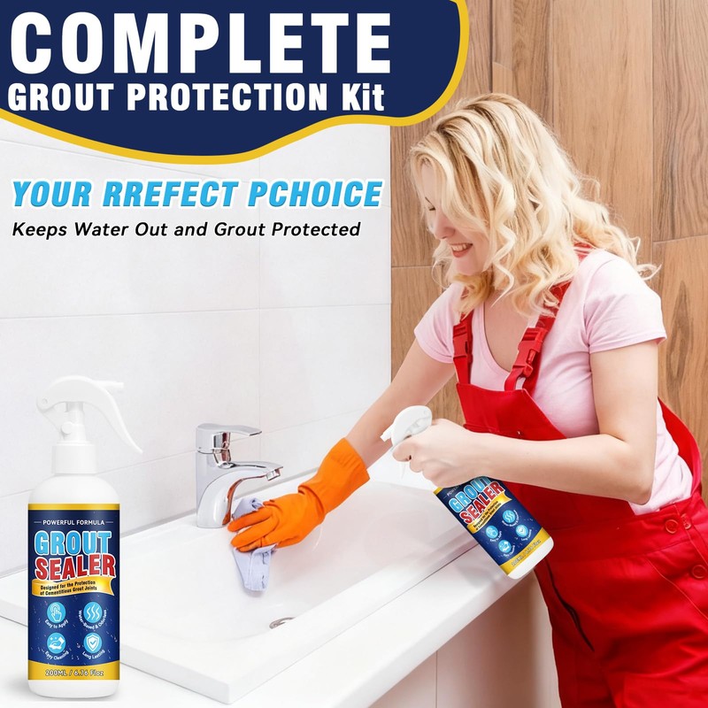 Grout Sealer, Waterproof Grout Sealer for Shower Floor Tile, Long