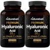 NatureBell 2 Pack Plant Based Hyaluronic Acid Supplements 250mg with