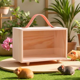 Kidemlra Guinea Pig Carrier, Small Pet Carrier, Portable Travel Carrier Case, Cages for Guinea Pig, Rabbit, Bearded Dragon, Squirrel, Tortoise, Bird, Lizard, Sugar Glider