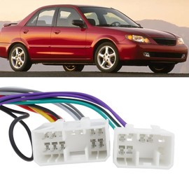 YINETTECH Pack of 2 16 Pin Car Radio Adapter Cable ISO Wiring Harness Compatible with Mazda Up to 2000