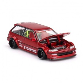 Collectibles Diecast Model Car Compatible with Honda Civic (EF) Kaido Works V2 M Red Limited Edition 1/64 Diecast Model Car Kaido House KHMG156