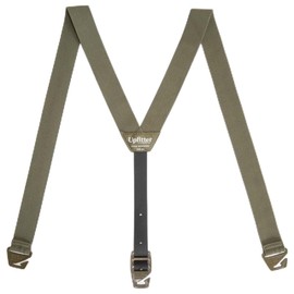 HIKERS - Upfitter Hidden Suspenders for Men Under Clothes - 3 Point Belt Loop Army/Black 47in - Large